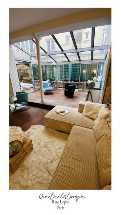 Villa Lepic, Luxury Flat In Montmartre With Private Terrasse-Appartement Entier Paris Luaran gambar